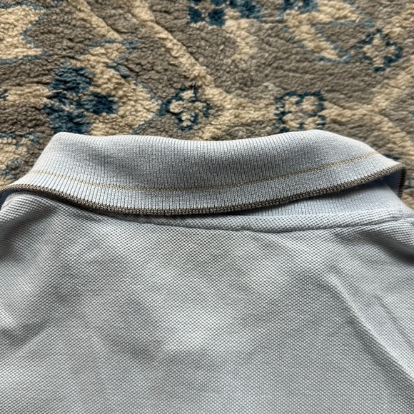 Prada Polo Shirt in Light Blue with Prada Stitched on bottom - Picture 9 of 10